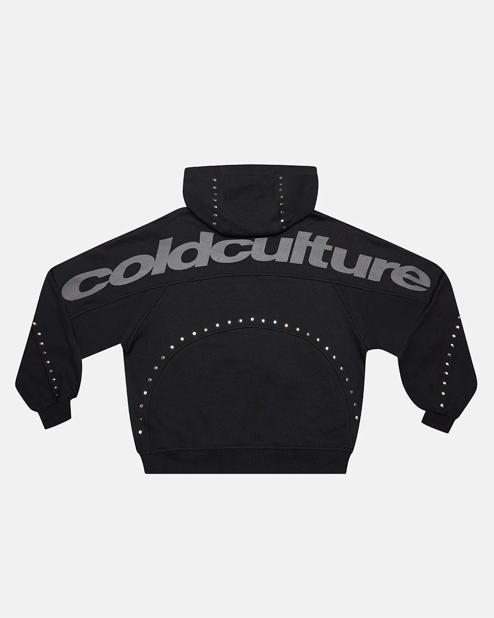 Cold Culture stud zip hoodie black