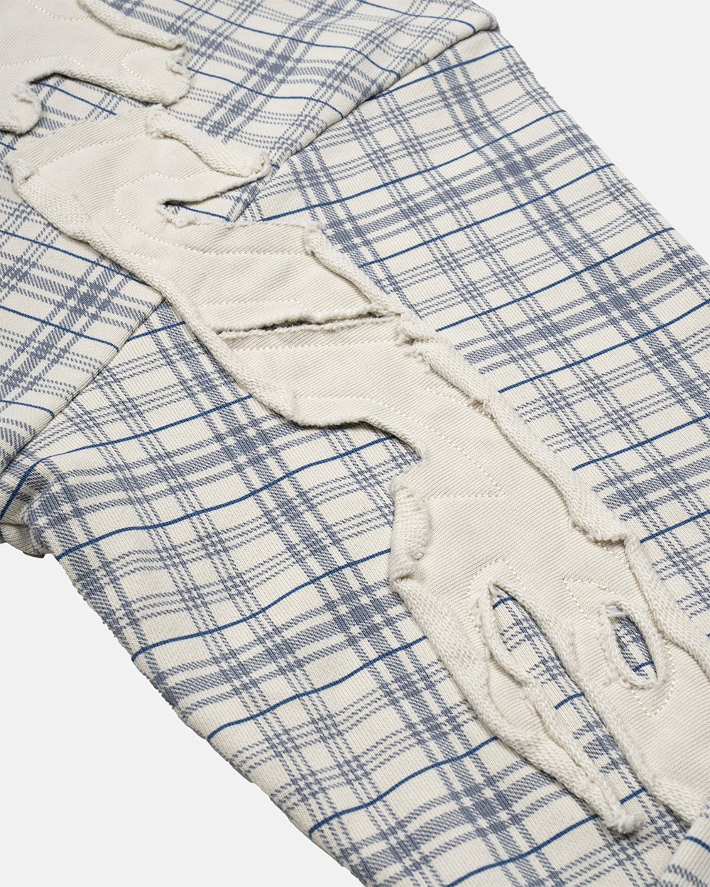 Cold Culture tartan hoodie white & mix of blues