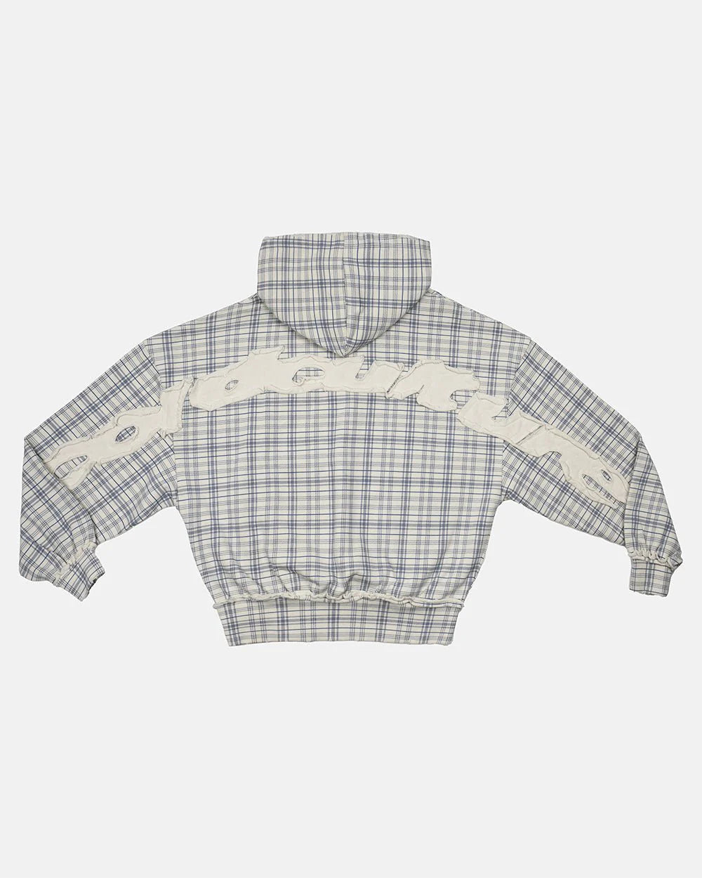 Cold Culture tartan hoodie white & mix of blues