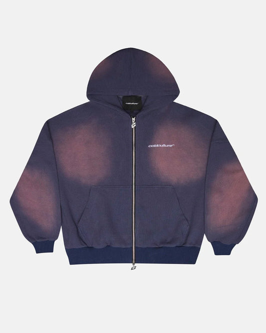 Cold Culture thermal zip hoodie blue
