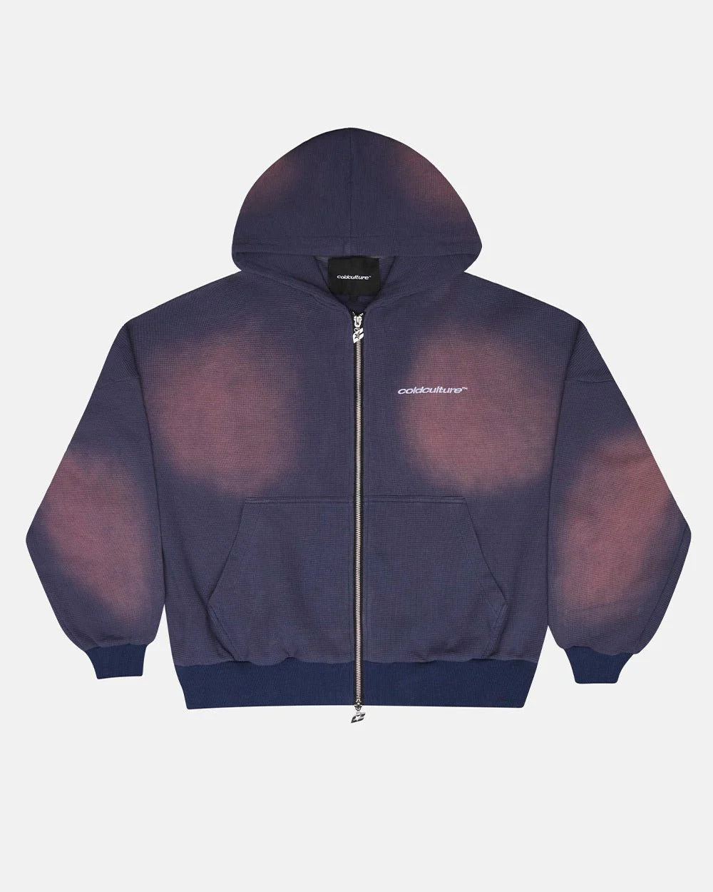 Cold Culture thermal zip hoodie blue