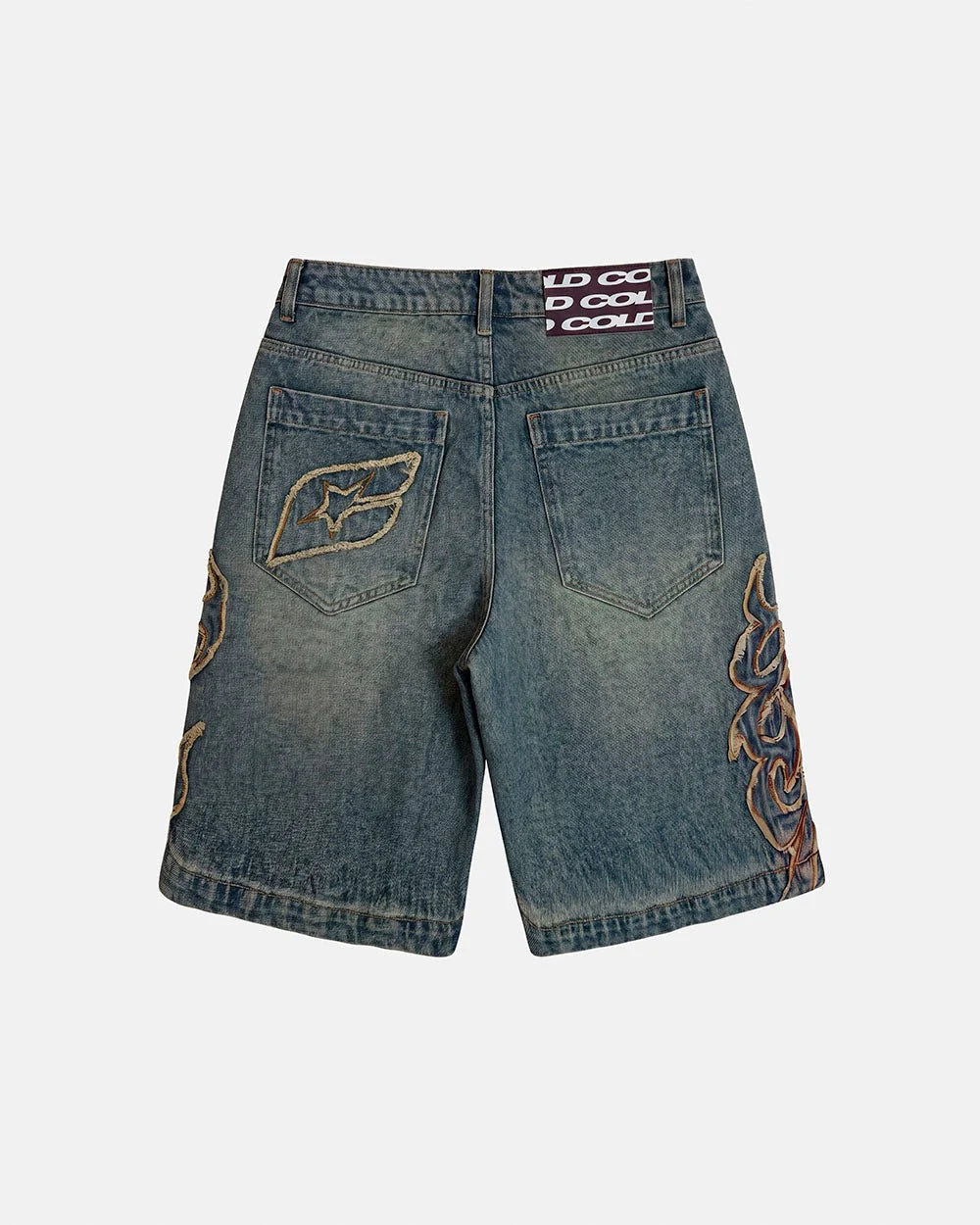 Cold Culture tribal distressed v2 shorts green
