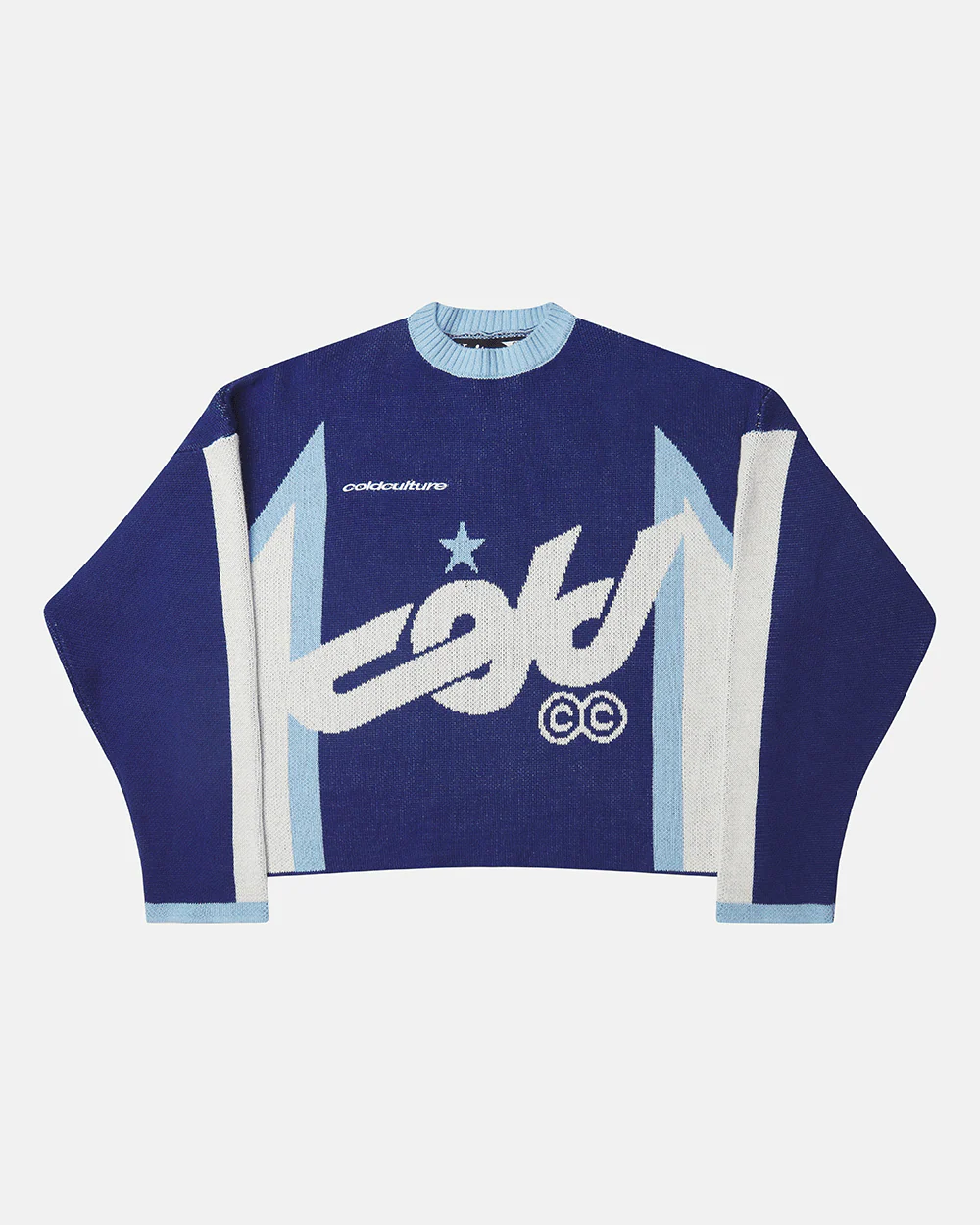 Cold Culture winner knit blue