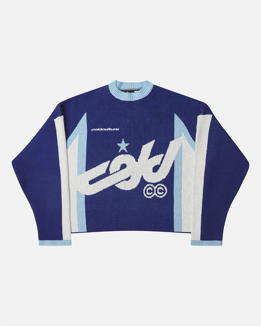 Cold Culture winner knit blue